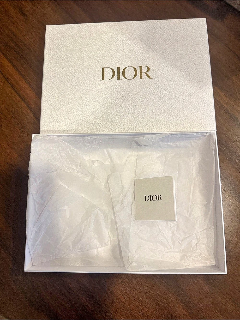 Dior Empty White Textured Presentation Gift Box